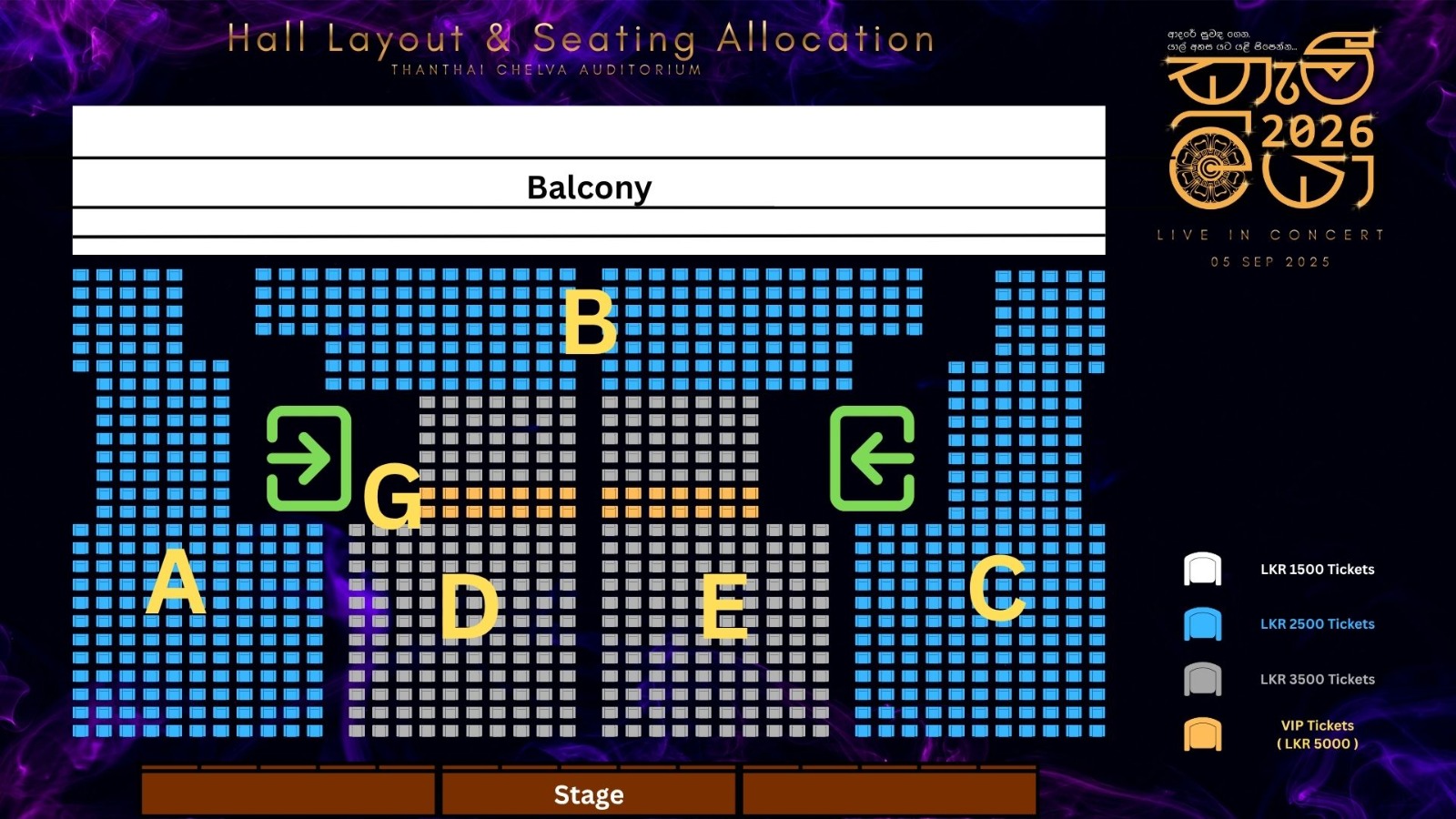 Kamiliya main seating plan